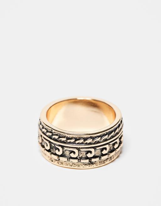 Classics 77 - Quetzalcoatl - Anello a fascia color oro