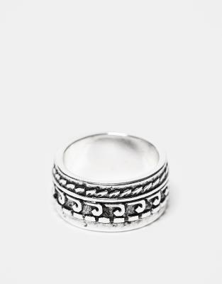 Quetzalcoatl band ring in silver