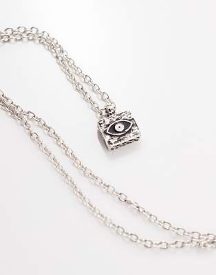 Classics 77 Rectangle Eye Pendant Necklace In Silver