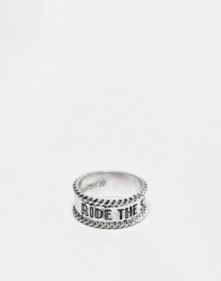 Classics 77 ride the storm band ring in silver