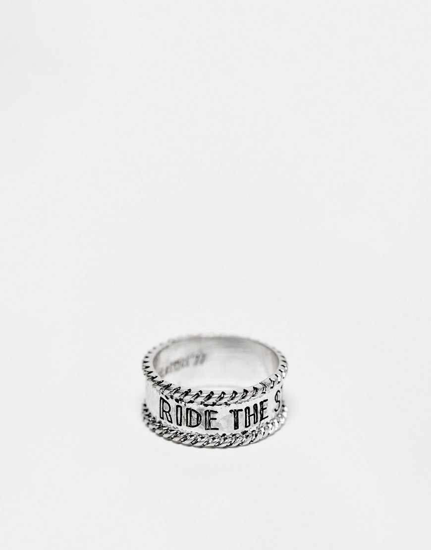 Classics 77 ride the storm band ring in silver-Gold