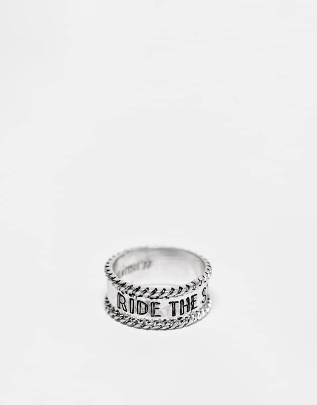 Classics 77 ride the storm band ring in silver