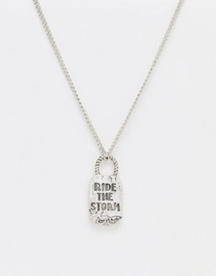 Classics 77 ride the storm pendant necklace in silver - ASOS Price Checker