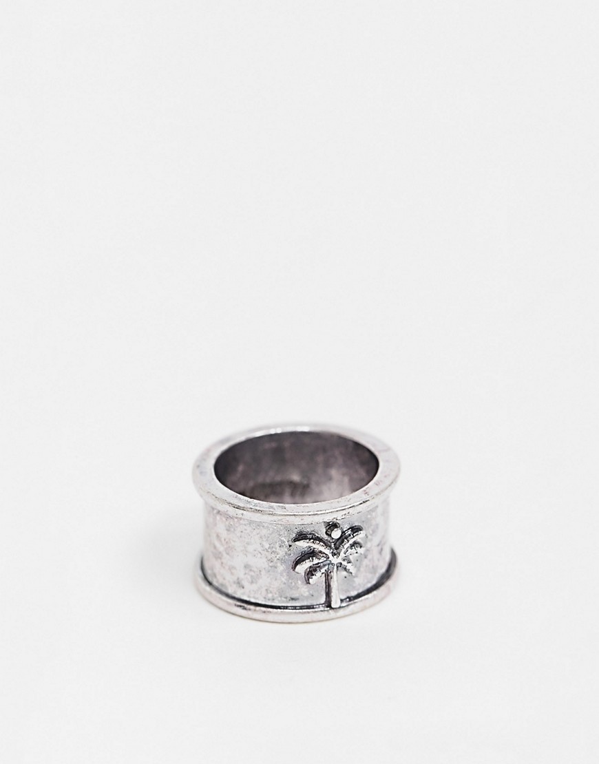 Classics 77 - Ring met palmboomontwerp in zilver