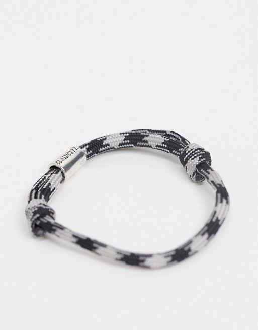 Classics 77 rope bracelet in black and grey