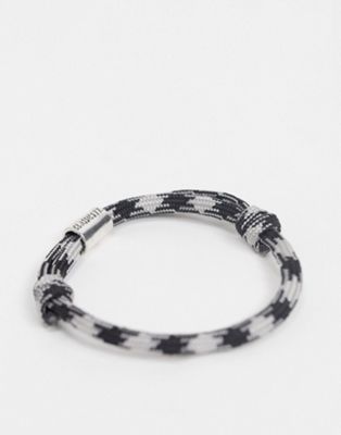 Classics 77 rope bracelet in black and grey - ASOS Price Checker