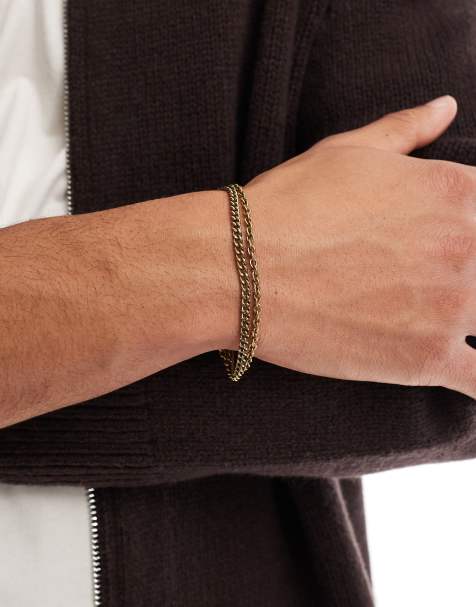 Classics 77 - Schakelarmband met dubbele rij in vintage goud - view 1