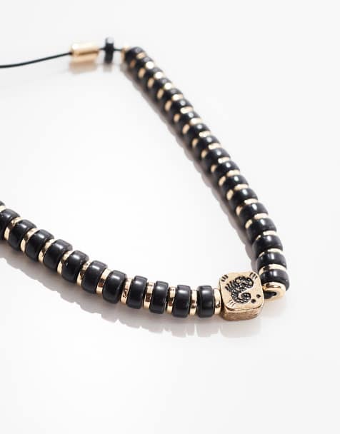 Classics 77 scorpion beaded bracelet in black and gold - view 2
