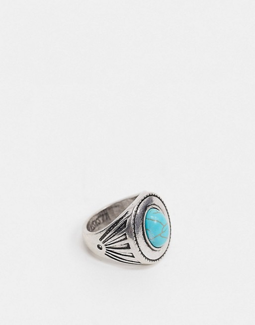 Classics 77 signet ring with stone in silver