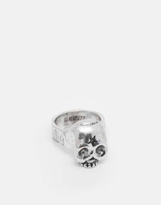 Classics 77 skull signet ring in silver 