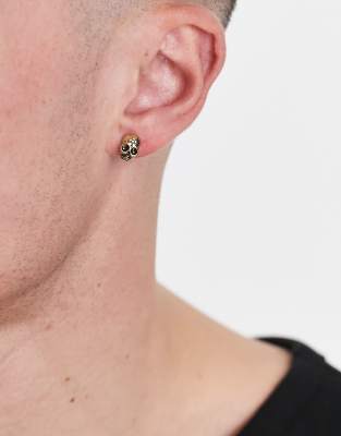Classics 77 Classics 77 skull stud earrings in gold
