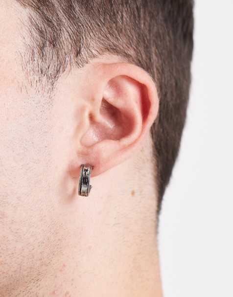 Classics 77 - Sølvfarvede hoop-øreringe med indgraveringer - view 1