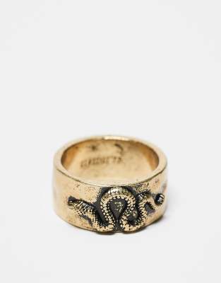 snake band ring in gold