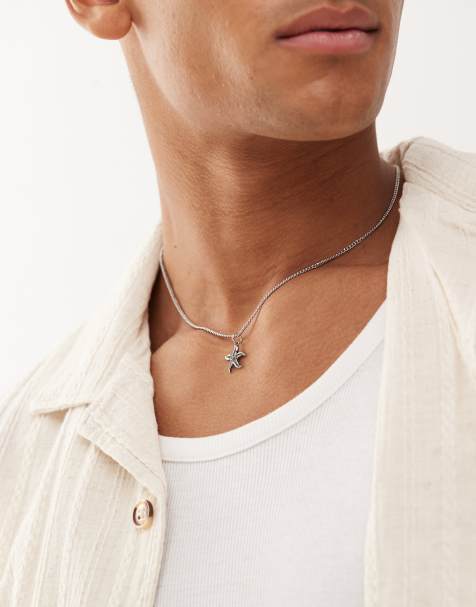 Classics 77 starfish pendant chain necklace in silver - view 1