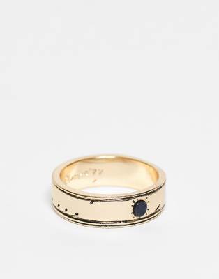 Classics 77 Classics 77 stone and palm band ring in vintage gold