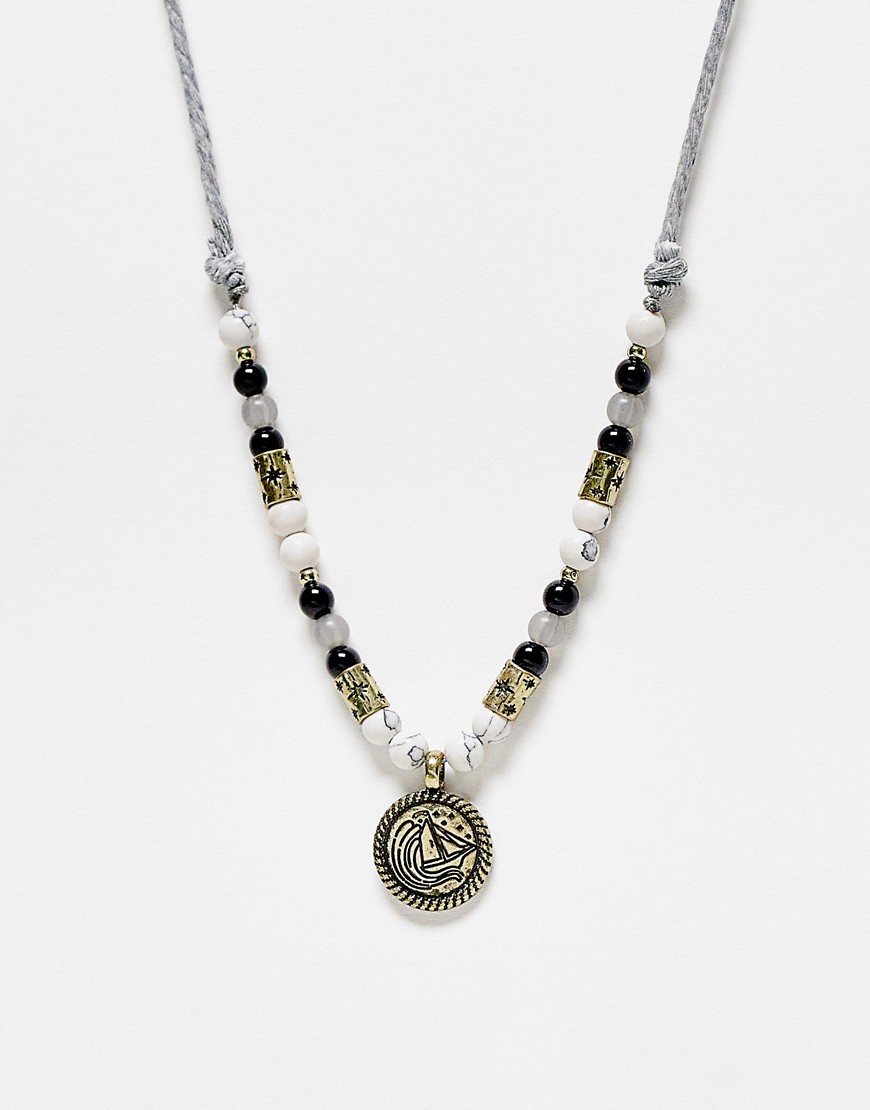 Classics 77 Stormy Ship Beaded Necklace In Gray-multi