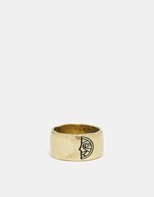  Classics 77 sun and moon band ring in gold