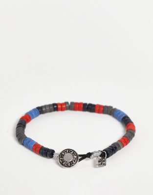 Classics 77 sun coin beaded bracelet in red - ASOS Price Checker
