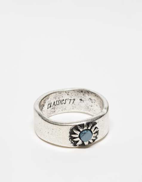 Classics 77 sun engraved band ring in silver tone - view 1