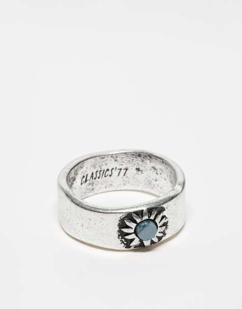 Classics 77 sun engraved band ring in silver - view 1
