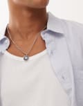 [Classics 77] Classics 77 sun engraved pendant necklace in black and silver No Size SILVER
