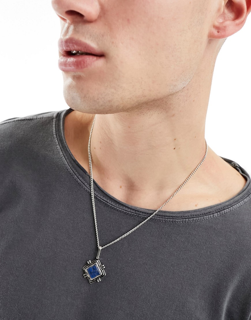 Classics 77 tikal blue pendant necklace in silver
