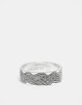 [Classics 77] Classics 77 wave engraved band ring in silver tone M-L SILVER