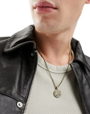 Classics 77 yin yang paisley pendant necklace in gold - ASOS Price Checker