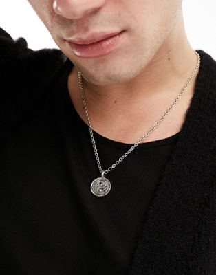 Classics 77 yin yang paisley pendant necklace in silver - ASOS Price Checker