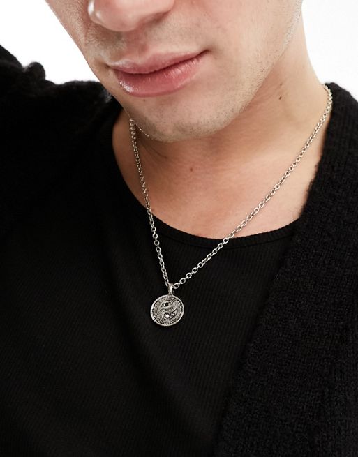 Classics 77 yin yang paisley pendant necklace in silver | ASOS