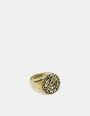 Classics 77 yin yang paisley signet ring in gold