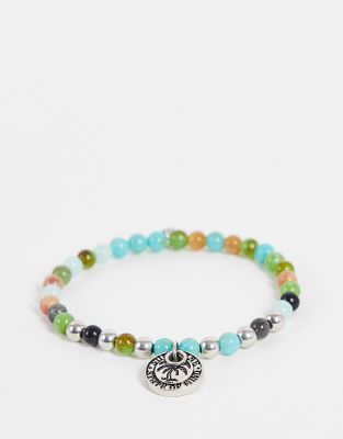 Classics77 beaded coin bracelet in green - ASOS Price Checker