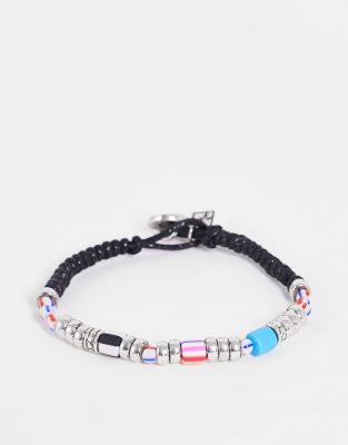 Classics77 til sunrise yin yang coin and loop cord bracelet in black - ASOS Price Checker