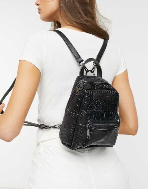 Claudia Canova backpack in black croc