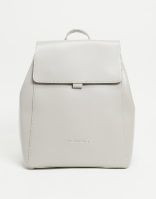 Shop Claudia Canova Backpack With Chunky Chain In Gray grey