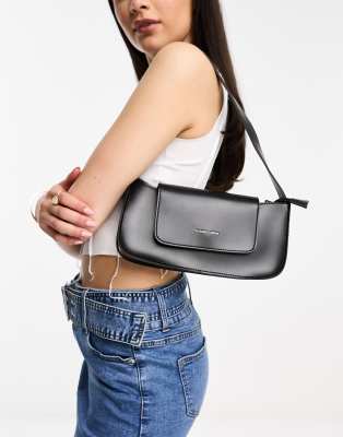 Claudia Canova crescent shoulder bag in black