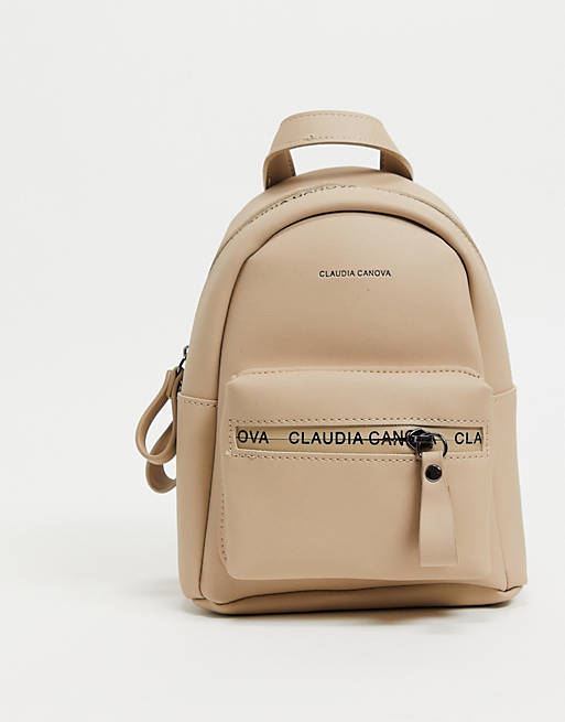 Claudia Canova - Beige rygsæk med lille logo