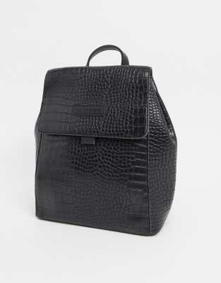 black croc backpack