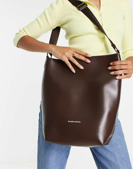 Claudia Canova - Borsa a secchiello grande color cioccolato