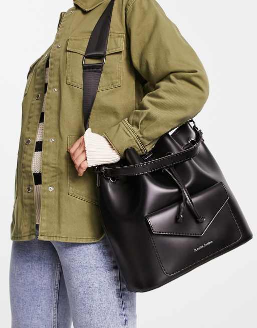 Claudia Canova - Borsa a secchiello nera con coulisse