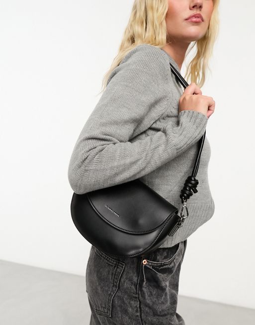 Claudia Canova crescent shoulder bag in black