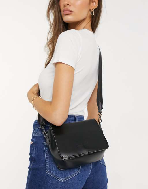 Claudia Canova wide strap crossbody bag in black