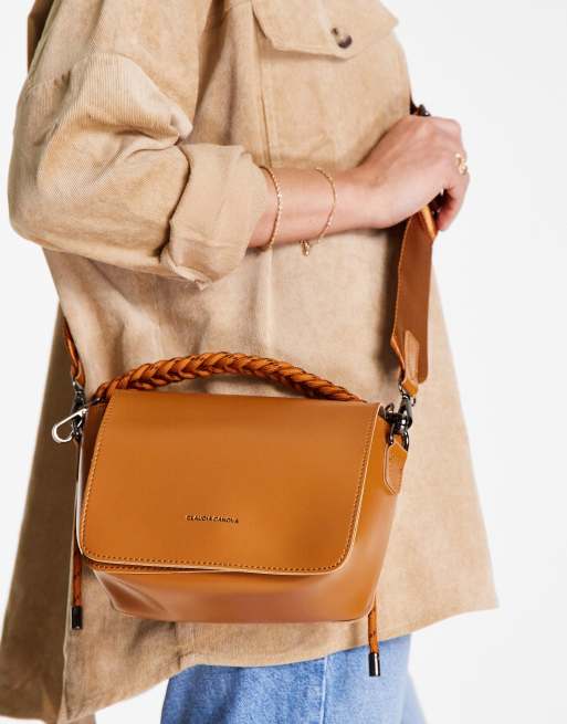 Claudia Canova - Crossbody tas met klep in bruin