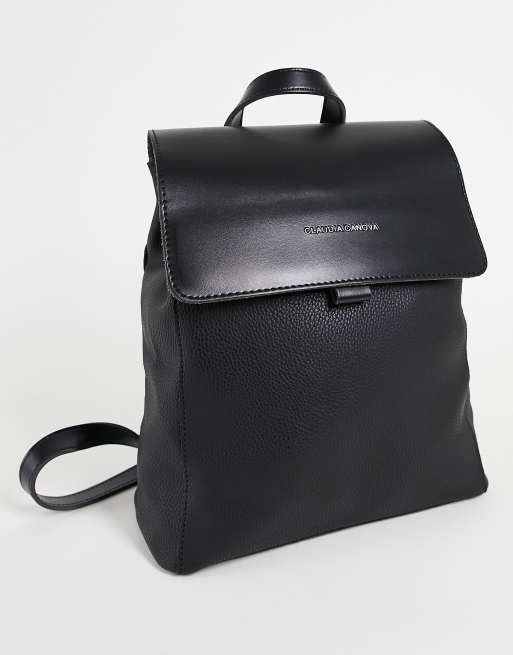 Claudia Canova flap-over backpack in black | ASOS