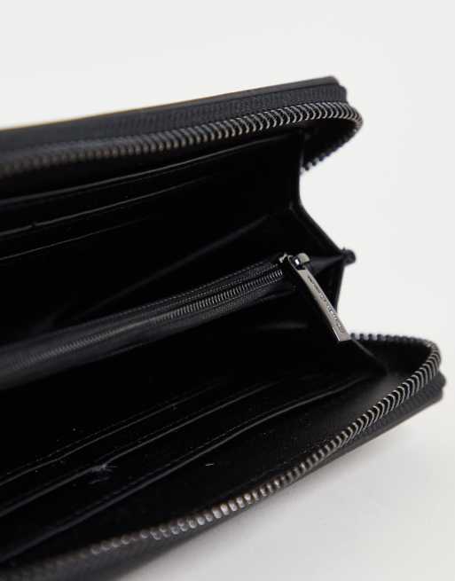 Claudia Canova - Grand porte-monnaie zippé sur le pourtour - Noir, 2 de 4