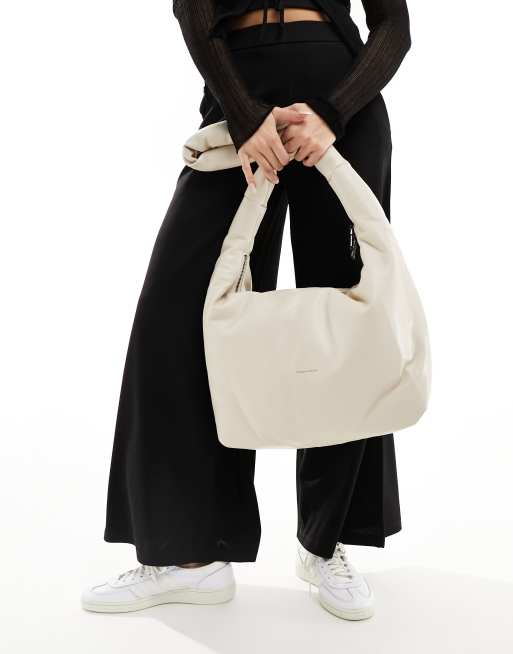 Claudia Canova - Grand sac à bandoulière souple - blanc cassé, 4 de 4