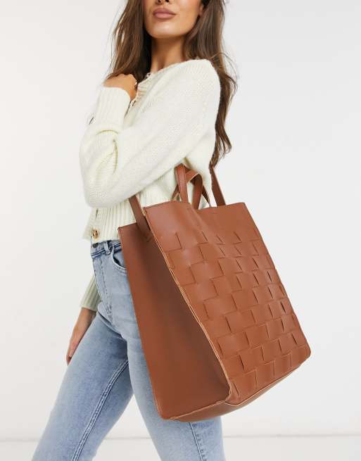 Claudia Canova – Jasnobrązowa pleciona torebka typu tote, 2 z 4