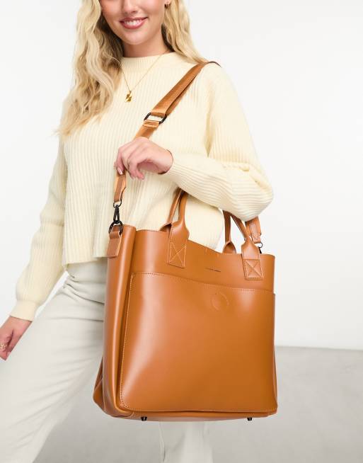 Claudia Canova – Jasnobrązowa torba typu tote z kieszenią, 2 z 4