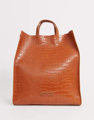 tan croc bag