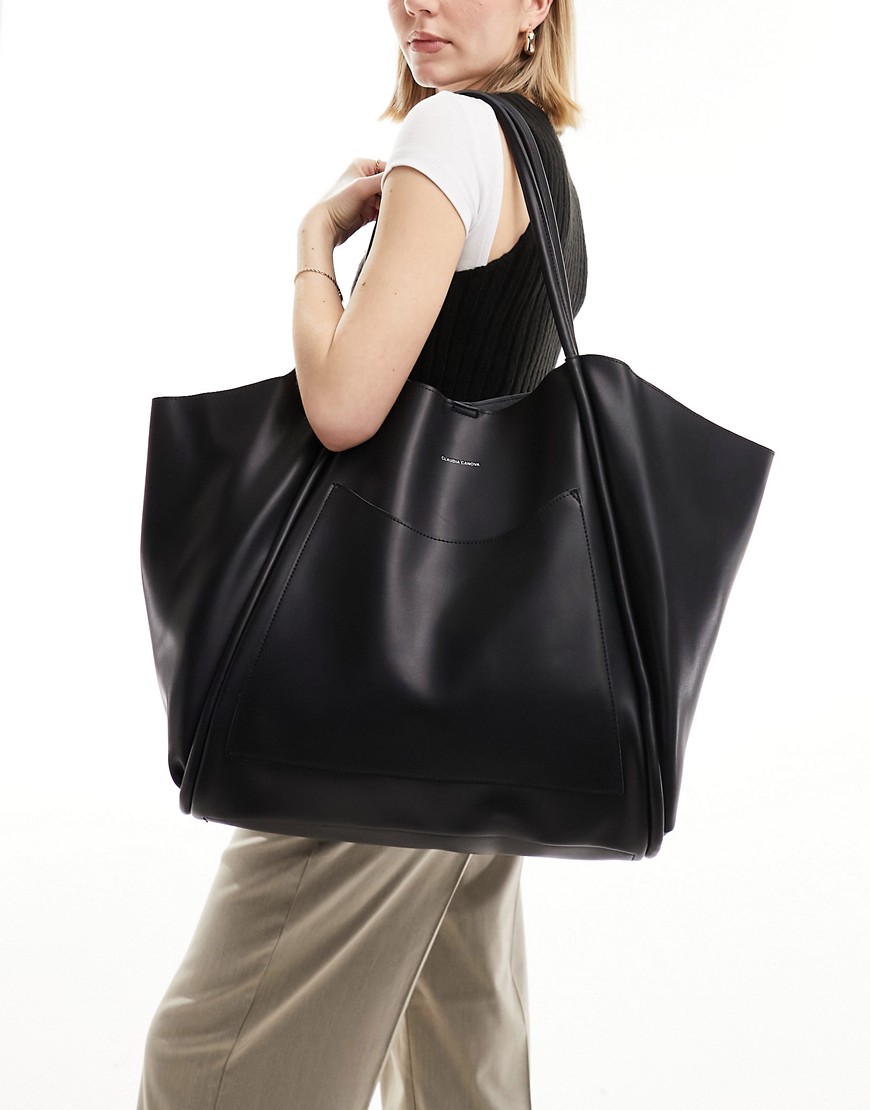 Claudia Canova large wing tote bag in black